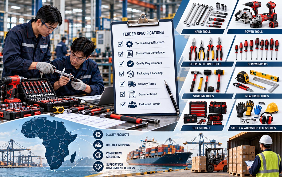 Technical specification documents alongside workshop hand tools
