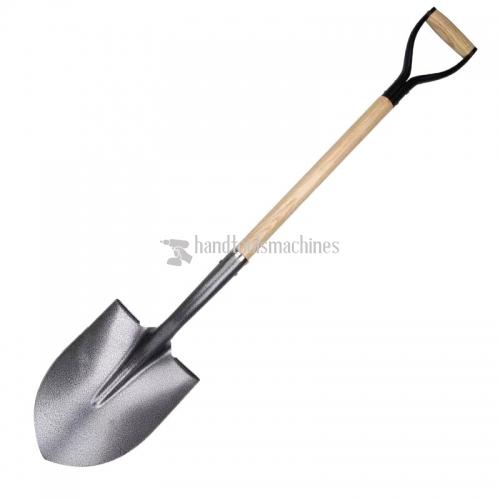 Coating Round Shovel with Wooden Handle