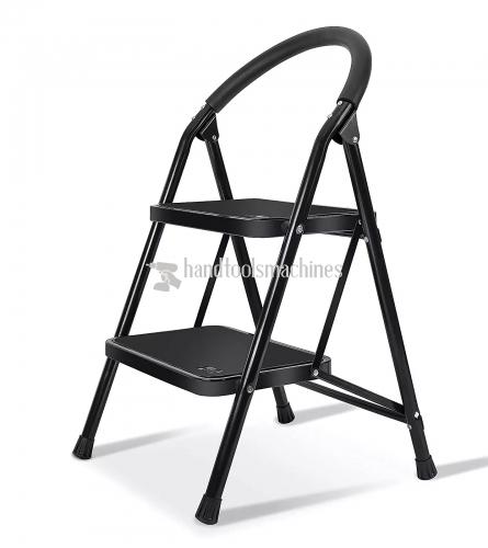 Lightweight 2 Step Ladder Step Stool Heavy Duty Steel Folding