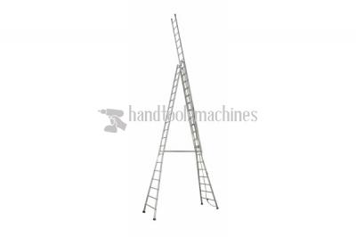 Self Supporting Extendable Telescopic Tower Aluminum Ladder With Wheels and Railing (Heavy Duty)